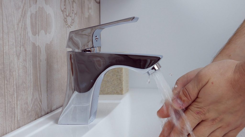 washing hands